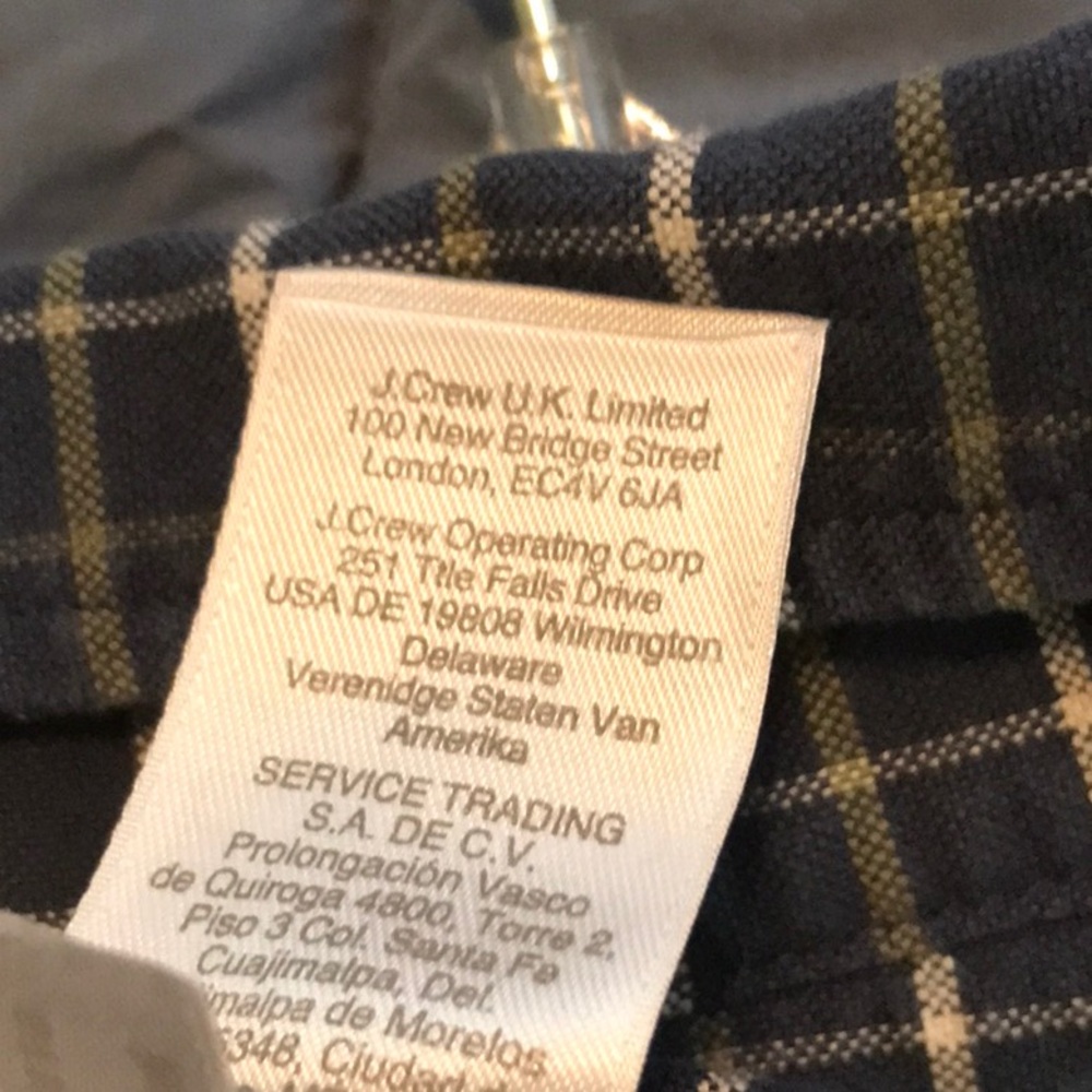 J Crew Men’s Blue Plaid Oxford shirt size medium - Picture 7 of 7